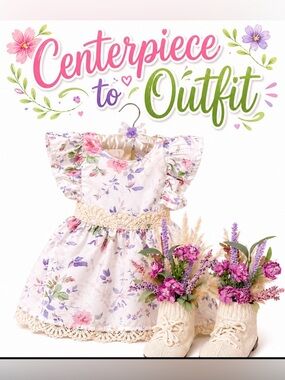 Ruffles And Lace Centerpiece For Baby Shower, Little Girls Birthday